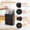 imageLifewit Knife Block without Knives Large Plastic Universal Knife Block Holder with Detachable Slots Hold Up to 25 Knives Scissors and Sharpening Rods Kitchen Storage Organizer for Counter Black
