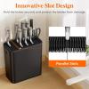 imageLifewit Knife Block without Knives Large Plastic Universal Knife Block Holder with Detachable Slots Hold Up to 25 Knives Scissors and Sharpening Rods Kitchen Storage Organizer for Counter Black