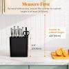imageLifewit Knife Block without Knives Large Plastic Universal Knife Block Holder with Detachable Slots Hold Up to 25 Knives Scissors and Sharpening Rods Kitchen Storage Organizer for Counter Black