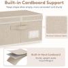 imageLifewit Large Clothes Storage Bins with Lids Fabric Foldable Storage Boxes with Handles Decorative Closet Organizer Stackable Cube Baskets Container for Bedroom Office 2 Packs 345L Beige5