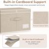 imageLifewit Large Clothes Storage Bins with Lids Fabric Foldable Storage Boxes with Handles Decorative Closet Organizer Stackable Cube Baskets Container for Bedroom Office 2 Packs 345L Beige2