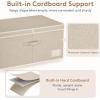 imageLifewit Large Clothes Storage Bins with Lids Fabric Foldable Storage Boxes with Handles Decorative Closet Organizer Stackable Cube Baskets Container for Bedroom Office 2 Packs 345L Beige2