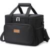imageLifewit Large Lunch Bag Insulated Lunch Box Soft Cooler Cooling Tote for Adult Men Women Gray 24Can 15LBlack