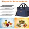 imageLifewit Large Lunch Bag Insulated Lunch Box Soft Cooler Cooling Tote for Adult Men Women Gray 24Can 15LDark Blue