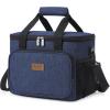 imageLifewit Large Lunch Bag Insulated Lunch Box Soft Cooler Cooling Tote for Adult Men Women Gray 24Can 15LDark Blue