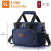 imageLifewit Large Lunch Bag Insulated Lunch Box Soft Cooler Cooling Tote for Adult Men Women Gray 24Can 15LDark Blue