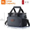 imageLifewit Large Lunch Bag Insulated Lunch Box Soft Cooler Cooling Tote for Adult Men Women Gray 24Can 15LDark Gray