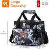 imageLifewit Large Lunch Bag Insulated Lunch Box Soft Cooler Cooling Tote for Adult Men Women Gray 24Can 15LFlower