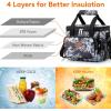imageLifewit Large Lunch Bag Insulated Lunch Box Soft Cooler Cooling Tote for Adult Men Women Gray 24Can 15LFlower