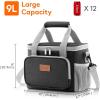 imageLifewit Large Lunch Bag Insulated Lunch Box Soft Cooler Cooling Tote for Adult Men Women Gray 24Can 15LGray  Black