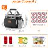 imageLifewit Large Lunch Bag Insulated Lunch Box Soft Cooler Cooling Tote for Adult Men Women Gray 24Can 15LGray  Black
