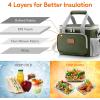 imageLifewit Large Lunch Bag Insulated Lunch Box Soft Cooler Cooling Tote for Adult Men Women Gray 24Can 15LGray  Green