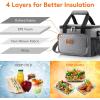 imageLifewit Large Lunch Bag Insulated Lunch Box Soft Cooler Cooling Tote for Adult Men Women Gray 24Can 15LGray