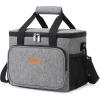 imageLifewit Large Lunch Bag Insulated Lunch Box Soft Cooler Cooling Tote for Adult Men Women Gray 24Can 15LGray