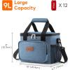 imageLifewit Large Lunch Bag Insulated Lunch Box Soft Cooler Cooling Tote for Adult Men Women Gray 24Can 15LLight Blue