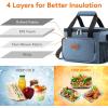 imageLifewit Large Lunch Bag Insulated Lunch Box Soft Cooler Cooling Tote for Adult Men Women Gray 24Can 15LLight Blue