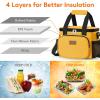 imageLifewit Large Lunch Bag Insulated Lunch Box Soft Cooler Cooling Tote for Adult Men Women Gray 24Can 15LOrange