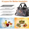 imageLifewit Large Lunch Bag Insulated Lunch Box Soft Cooler Cooling Tote for Adult Men Women Gray 24Can 15LPaisley