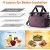 imageLifewit Large Lunch Bag Insulated Lunch Box Soft Cooler Cooling Tote for Adult Men Women Gray 24Can 15LPurple