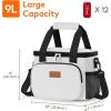 imageLifewit Large Lunch Bag Insulated Lunch Box Soft Cooler Cooling Tote for Adult Men Women Gray 24Can 15LSliver Gray