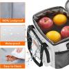 imageLifewit Large Lunch Bag Insulated Lunch Box Soft Cooler Cooling Tote for Adult Men Women Gray 24Can 15LSliver Gray