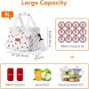 imageLifewit Large Lunch Bag Insulated Lunch Box Soft Cooler Cooling Tote for Adult Men Women Gray 24Can 15LStrawberry