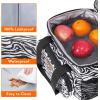 imageLifewit Large Lunch Bag Insulated Lunch Box Soft Cooler Cooling Tote for Adult Men Women Gray 24Can 15LZebra Stripes