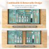 imageLifewit Large Silverware Drawer Organizer Expandable From 21 to 36 Inches BPA Free Plastic Utensil Tray for Kitchen Adjustable Flatware and Cutlery Holder for Spoons Forks Knives BlackTurquoise