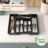 imageLifewit Large Silverware Drawer Organizer Expandable Utensil Tray for Kitchen BPA Free Flatware and Cutlery Holder Adjustable Plastic Storage for Spoons Forks Knives Large BlackBlack