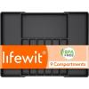 imageLifewit Large Silverware Drawer Organizer Expandable Utensil Tray for Kitchen BPA Free Flatware and Cutlery Holder Adjustable Plastic Storage for Spoons Forks Knives Large BlackBlack