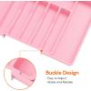 imageLifewit Large Silverware Drawer Organizer Expandable Utensil Tray for Kitchen BPA Free Flatware and Cutlery Holder Adjustable Plastic Storage for Spoons Forks Knives Large BlackPink