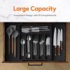 imageLifewit Large Silverware Drawer Organizer Expandable Utensil Tray for Kitchen BPA Free Flatware and Cutlery Holder Adjustable Plastic Storage for Spoons Forks Knives Large BlackBlack