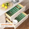 imageLifewit Large Silverware Drawer Organizer Expandable Utensil Tray for Kitchen BPA Free Flatware and Cutlery Holder Adjustable Plastic Storage for Spoons Forks Knives Large BlackGreen