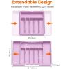 imageLifewit Large Silverware Drawer Organizer Expandable Utensil Tray for Kitchen BPA Free Flatware and Cutlery Holder Adjustable Plastic Storage for Spoons Forks Knives Large BlackPurple