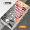 imageLifewit Large Silverware Drawer Organizer Expandable Utensil Tray for Kitchen BPA Free Flatware and Cutlery Holder Adjustable Plastic Storage for Spoons Forks Knives Large BlackPink