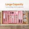imageLifewit Large Silverware Drawer Organizer Expandable Utensil Tray for Kitchen BPA Free Flatware and Cutlery Holder Adjustable Plastic Storage for Spoons Forks Knives Large BlackPink