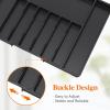 imageLifewit Large Silverware Drawer Organizer Expandable Utensil Tray for Kitchen BPA Free Flatware and Cutlery Holder Adjustable Plastic Storage for Spoons Forks Knives Large BlackBlack