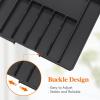 imageLifewit Large Silverware Drawer Organizer Expandable Utensil Tray for Kitchen BPA Free Flatware and Cutlery Holder Adjustable Plastic Storage for Spoons Forks Knives Large BlackBlack