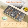 imageLifewit Large Utensil Organizer for Kitchen Drawer Expandable 214 to 36 Inches Wide Adjustable Cooking Silverware Tray Bamboo Cutlery Flatware Holder Spatula Tool Gadget Storage Divider NaturalGray