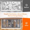 imageLifewit Large Utensil Organizer for Kitchen Drawer Expandable 214 to 36 Inches Wide Adjustable Cooking Silverware Tray Bamboo Cutlery Flatware Holder Spatula Tool Gadget Storage Divider NaturalGray
