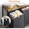 imageLifewit Laundry Hamper 4 Section 168L Pull out Laundry Clothes Basket Organizer with Large Top Shelf and 4 Removable Bags and Handles for Laundry Room Bedroom Bathroom Black with ShelvesBlack