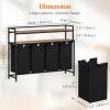 imageLifewit Laundry Hamper 4 Section 168L Pull out Laundry Clothes Basket Organizer with Large Top Shelf and 4 Removable Bags and Handles for Laundry Room Bedroom Bathroom Black with ShelvesBlack