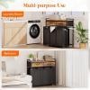 imageLifewit Laundry hamper 3 Section Large Rolling Laundry Sorter with Shelf ampamp 2 Drawers PullOut Laundry Basket Organizer with Wheels and Removable Bag for Laundry Room Bathroom Rustic Brown and BlackRustic Brown