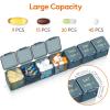 imageLifewit Monthly Pill Organizer 28 Day Pill Box 4 Weeks One Month Pill Cases Large Compartments Medicine Organizer for Vitamins Fish Oils SupplementsBlue