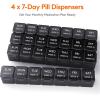 imageLifewit Monthly Pill Organizer 28 Day Pill Box 4 Weeks One Month Pill Cases Large Compartments Medicine Organizer for Vitamins Fish Oils SupplementsBlack