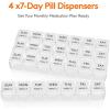 imageLifewit Monthly Pill Organizer 28 Day Pill Box 4 Weeks One Month Pill Cases Large Compartments Medicine Organizer for Vitamins Fish Oils SupplementsClear