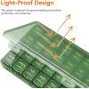 imageLifewit Monthly Pill Organizer 28 Day Pill Box 4 Weeks One Month Pill Cases Large Compartments Medicine Organizer for Vitamins Fish Oils SupplementsGreen
