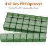 imageLifewit Monthly Pill Organizer 28 Day Pill Box 4 Weeks One Month Pill Cases Large Compartments Medicine Organizer for Vitamins Fish Oils SupplementsGreen