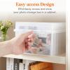 imageLifewit Photo Storage Box 5x7 Photo Case 9 pcs Inner Photo Storage Containers Black Photo Boxes Seed Organizer Craft Storage Box for Cards Pictures Stamps Office Supplies with 1 Sheet Label StickerClear