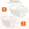imageLifewit Plastic Storage Basket 7 Pack Stackable Storage Bins for Organizing Multi Size Open Containers for Shelving Pantry Office and Cabinet 5 Large and 2 Small Size BlackWhite